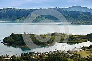 Savusavu marina and Nawi islet, Vanua Levu island, Fiji