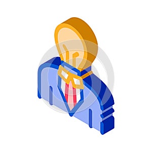 Savvy Man isometric icon vector illustration