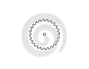 Saw blade, circular blade icon. Vector illustration. flat design