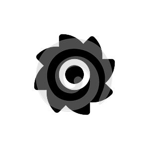 Saw Blade flat vector icon for apps and websites