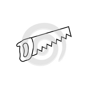 Saw blade icon in flat style. Working tools vector illustration on white isolated background. Hammer business concept