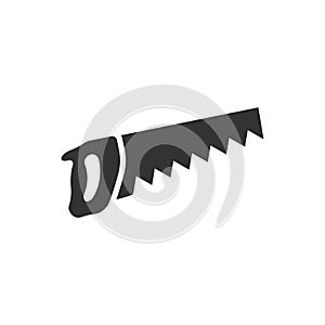 Saw blade icon in flat style. Working tools vector illustration on white isolated background. Hammer business concept