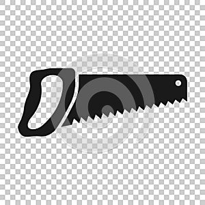 Saw blade icon in flat style. Working tools vector illustration on white isolated background. Hammer business concept