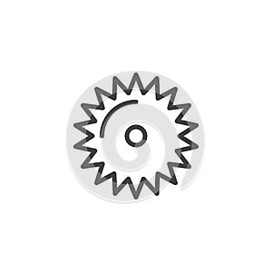 Saw blade line icon