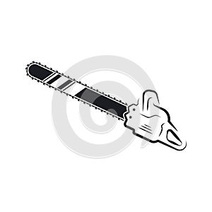 saw chain machine icon vector illlustration design template