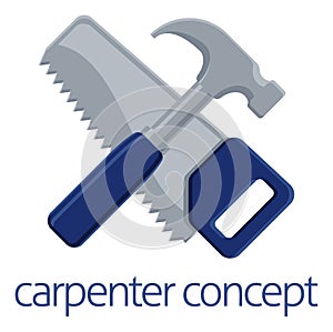 Saw and Hammer Carpenter Concept