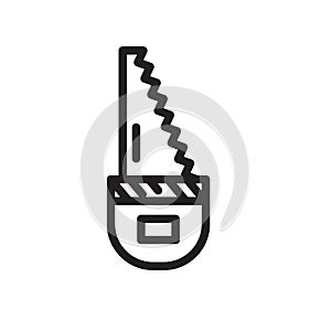 Saw icon vector isolated on white background, Saw sign , line symbol or linear element design in outline style