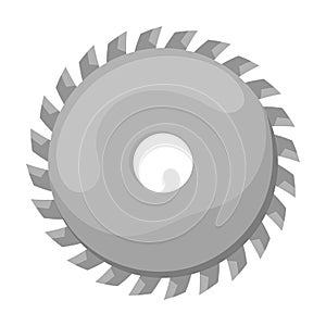 Sawblade vector icon.Cartoon vector icon isolated on white background sawblade.