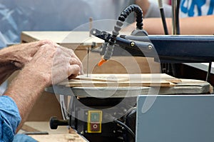 Sawing wood