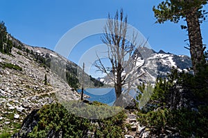 Sawtooth Lake in Idahoâ€™s Sawtooth Mountain Range in the Salmon-Challis National Forest near Stanley Idaho