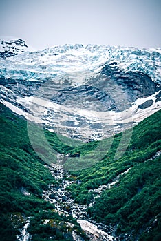 Sawyer glacier in tracy arm alaska fjords near ketchikan alaska
