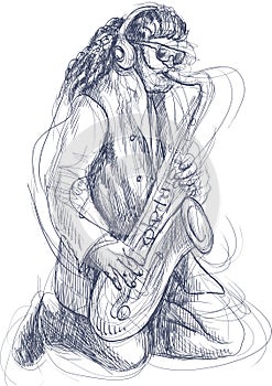 Sax player