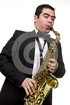 Saxaphone Player Playing