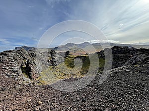 Saxholl Crater in Iceland