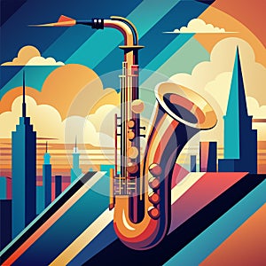 Saxofon Vector Illustration and Creative Unique Design