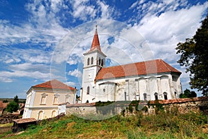 Saxon fortified church in Transylvania, Romania photo