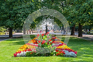 Saxon Garden in Warsaw, Poland