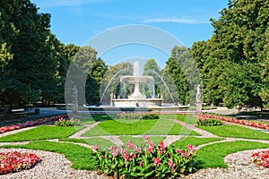 Saxon Garden in Warsaw, Poland