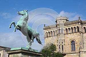 Saxon Steed and Leibniz University in Hannover photo