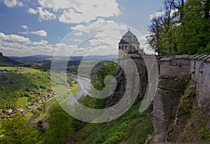 Saxon Switzerland, Koenigstein fortress view, Germany