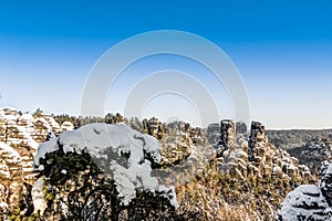 Saxon switzerland in winter