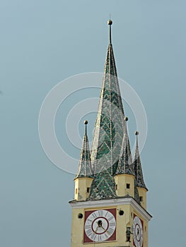 Saxon tower in Medias, Romania