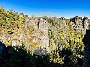 Saxonian Swiss Rock Formation near Dresden