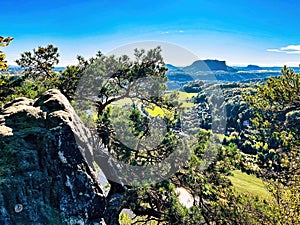 Saxonian Swiss Rock Formation near Dresden