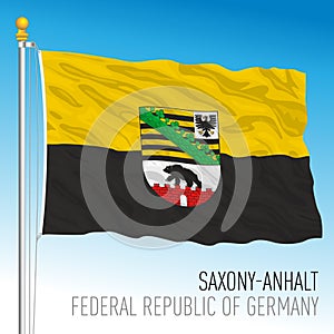 Saxony Anhalt lander flag, federal state of Germany, europe