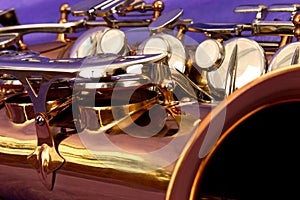 Saxophone close up