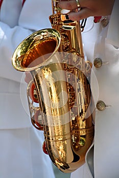 Saxophone details photo