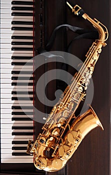 Saxophone on a digital piano