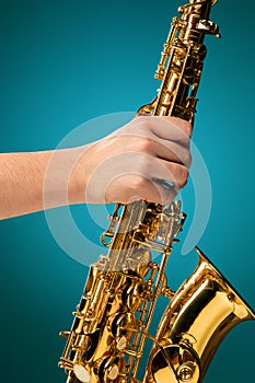 Saxophone - Golden alto saxophone classical instrument