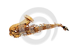 Saxophone - Golden alto saxophone classical instrument isolated