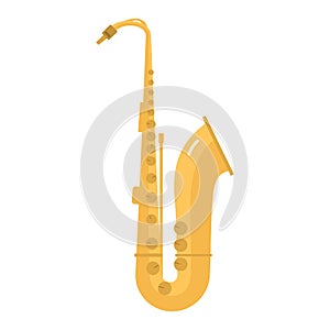 Saxophone icon music classical sound instrument vector illustration.