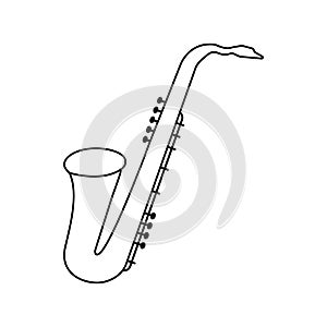 Saxophone icon vector. Sax illustration sign. Music symbol. jazz logo.