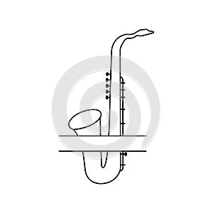 Saxophone icon vector. Sax illustration sign. Music symbol. jazz logo.