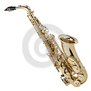 Saxophone isolated on white background