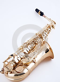 Saxophone Isolated On White Bk