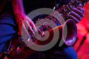 Saxophone at a jazz concert