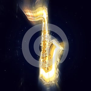 Saxophone - light burst