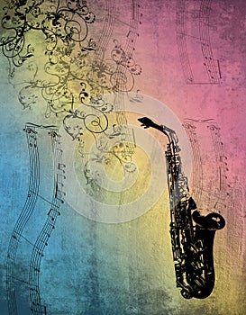 Saxofón música 