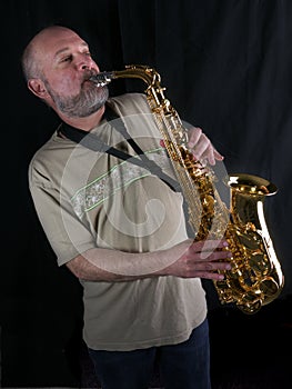 The saxophone player