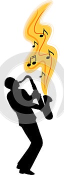 Saxophone player/ai