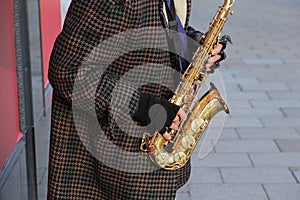 Saxophone Player Busking in Edinburgh