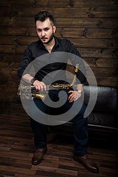 Saxophone Player Saxophonist with Sax