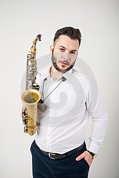 Saxophone Player Saxophonist with Sax