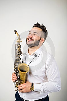 Saxophone Player Saxophonist with Sax