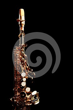 Saxophone soprano isolated