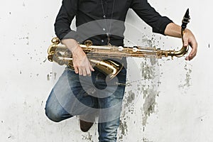 Saxophone Symphony Musician Jazz Instrument Concept